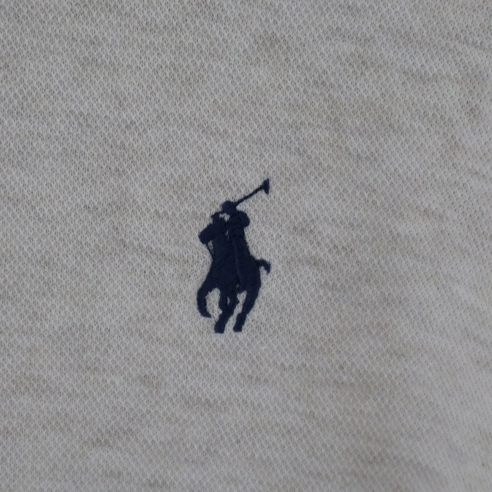 Polo Ralph Lauren Quarter Zip Pullover Men Large Cream Heather Mock Neck $135NWT